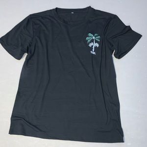 Good times Medium tropical tree black graphic T-shirt
